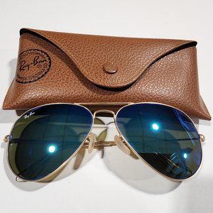 Rayban Blue/Gold Sun Glasses